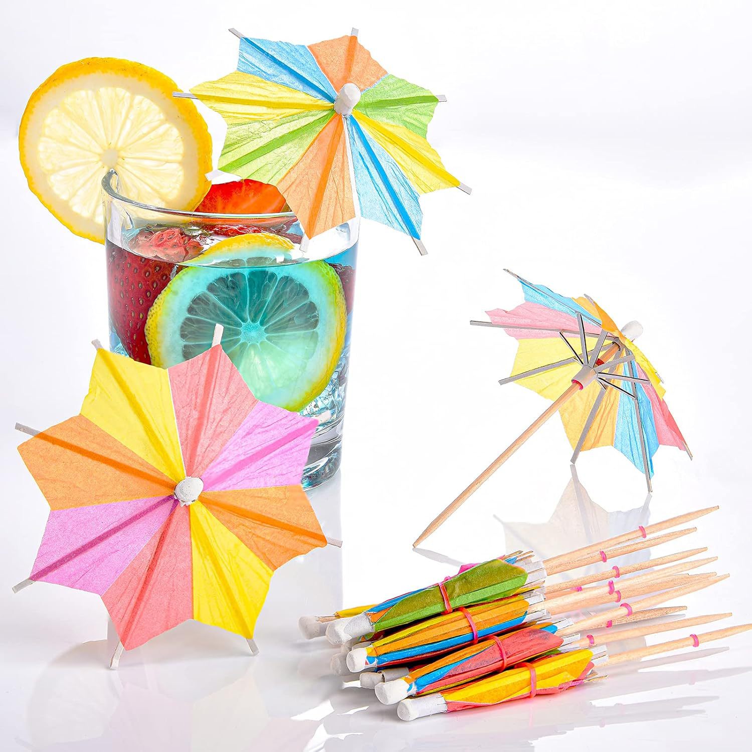 Octagonal Umbrella, Small Umbrella, Cross-Border Cocktail Umbrella, Selected Beverage Parasol, Cake Insert for Holiday Parties