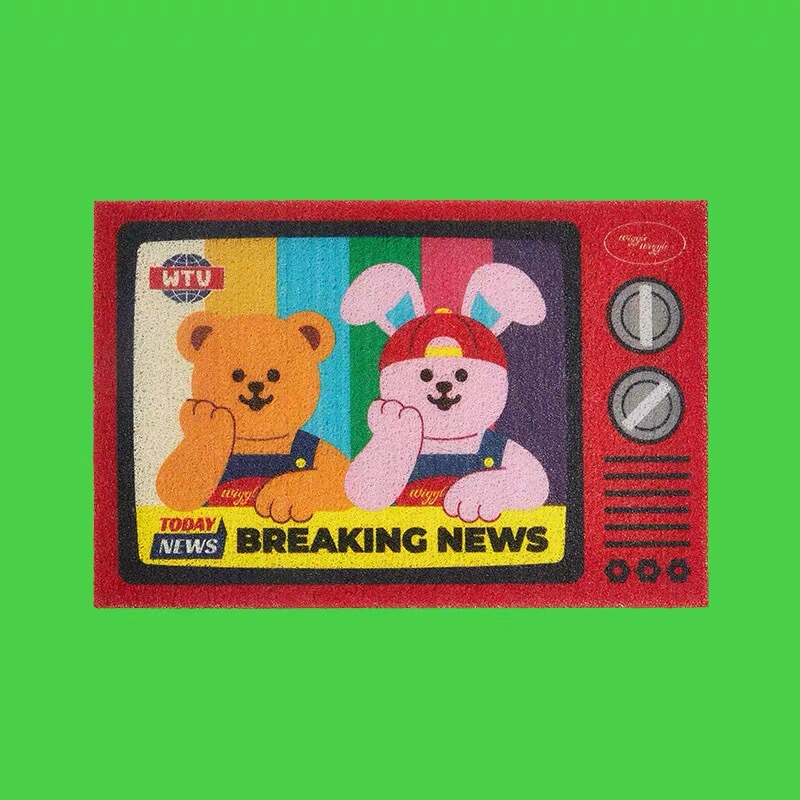 Original Foreign Trade Wiggle Super Cute Smiling Flower Bear Non-Slip Bathroom Entrance Door Tatami Floor Mat Carpet