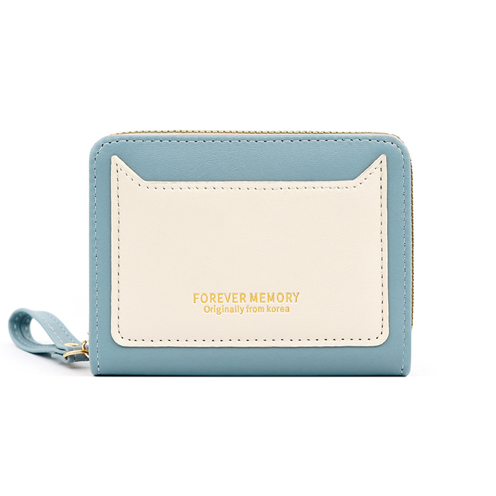 Cartera de dama simple coreana corta tarjeta de órgano hebilla bolso de cambio bolso de cremallera bolso de mano