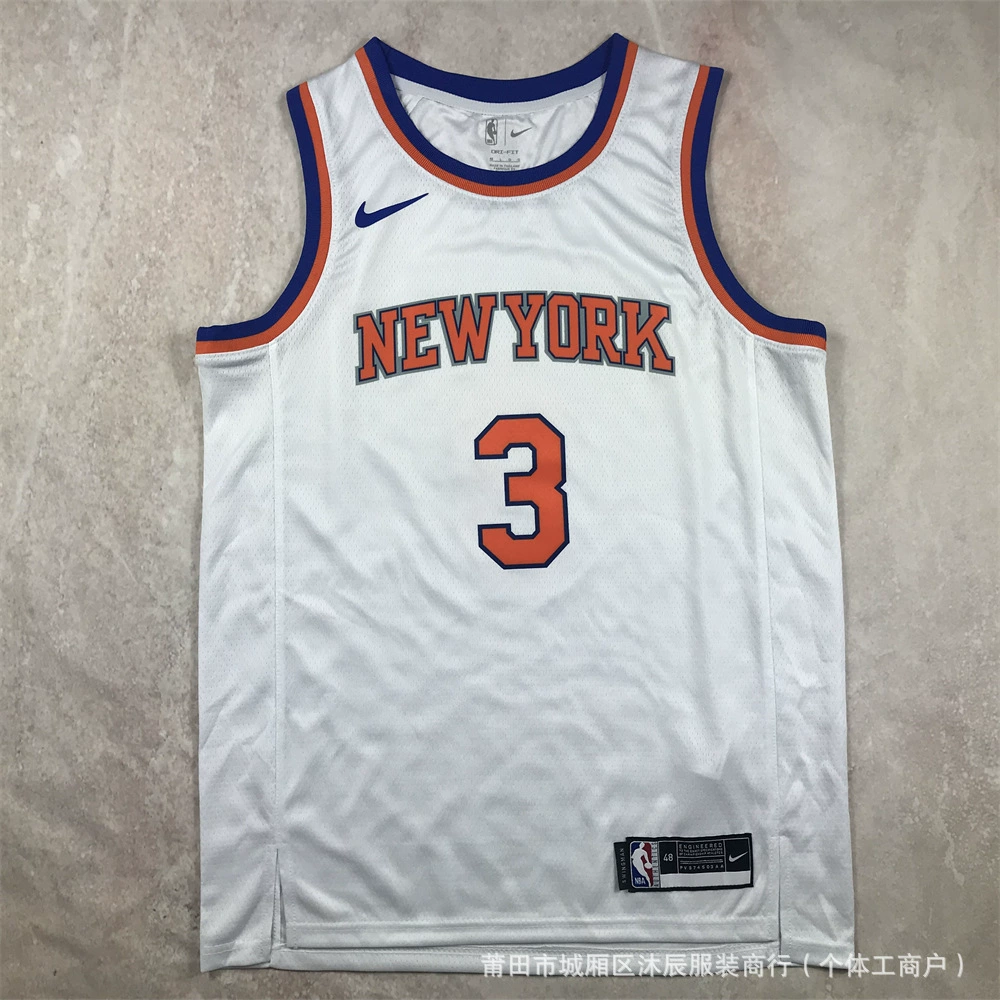 Горячее прессование американская баскетбольная форма Knicks Timberwolves Lakers Clippers Edwards Westbrook Russell спортивная майка