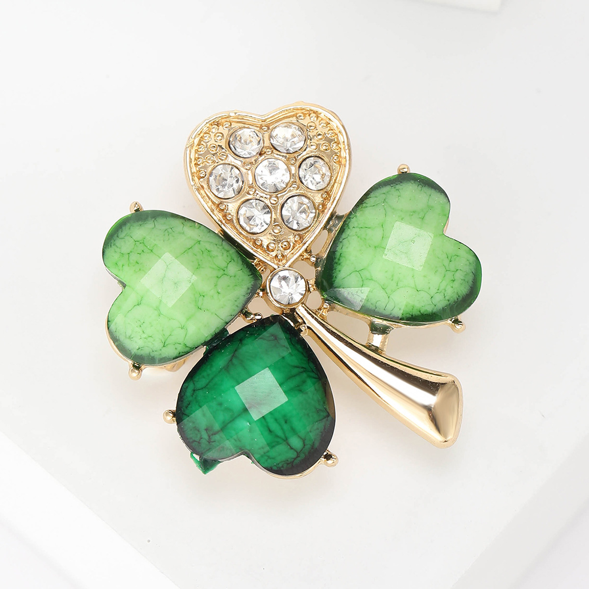 Elegant Simple Style Pin Four Leaf Clover Alloy Women's Brooches display picture 3