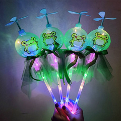 Cartoon fairy wand pop ball little yellow duck magic wand sparkling small gift night market stall selling children's glowing toy