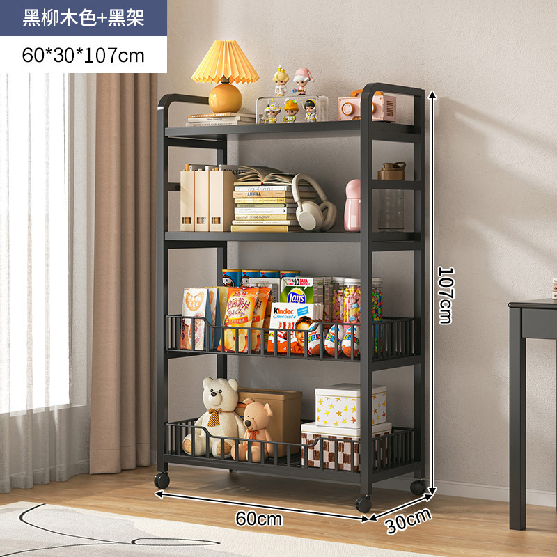 Estantería estante de piso gabinete de libros para niños escritorio en casa simple sala de estar de madera maciza Almacenamiento de libros de múltiples capas