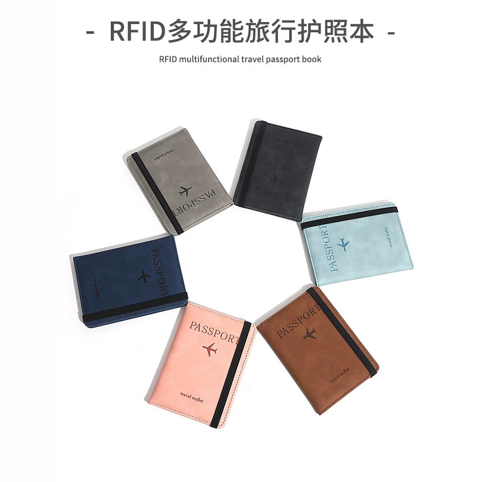 Кожаный чехол для паспорта, взрывной в продажe, PU-кожа, RFID, многофункциональная папка для паспорта с местом для SIM и документов