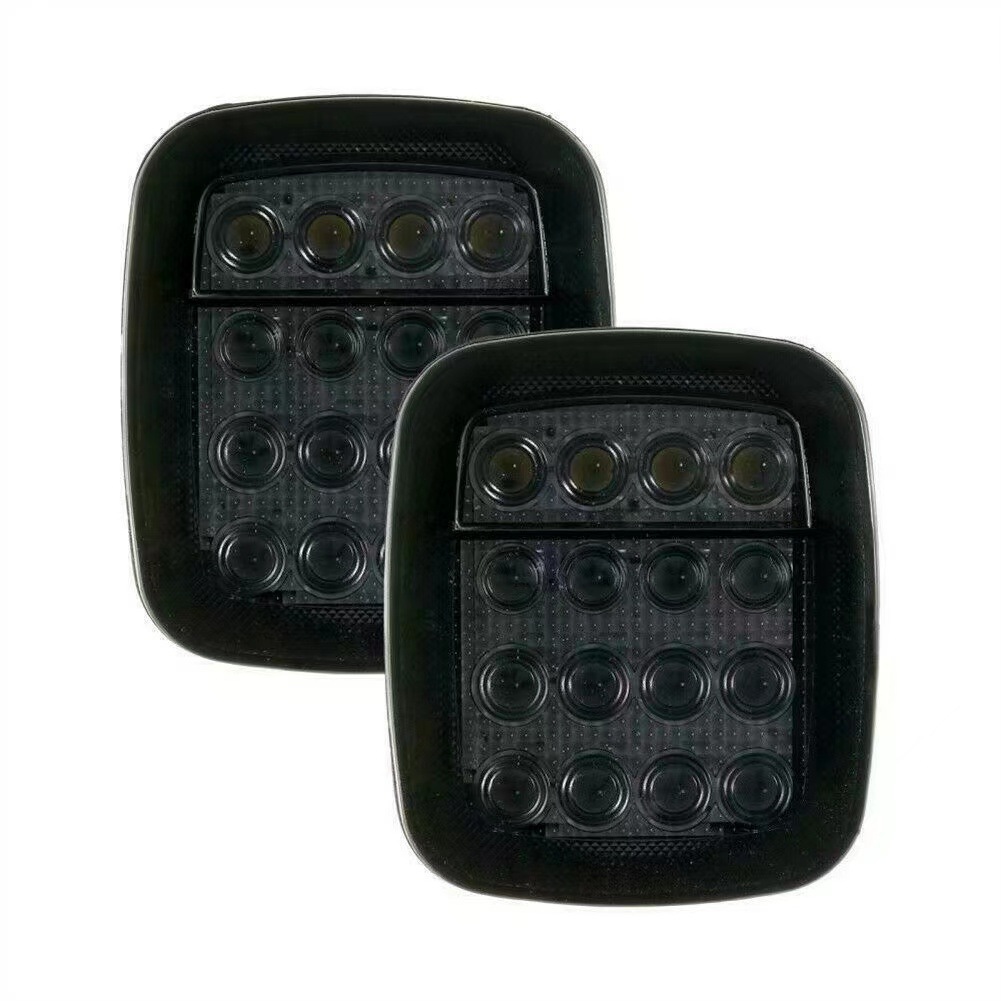 Mùmǎrén 16 LED Dual Color Trailer Tail Light for Jeep Wrangler (Tail light) - smoky-gray
