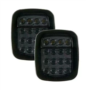 Lcanri Yüksək Keyfiyyətli 16-LED İki Rəngli Qoşqu Arxa İşıqları, Wrangler LED Arxa İşıqları