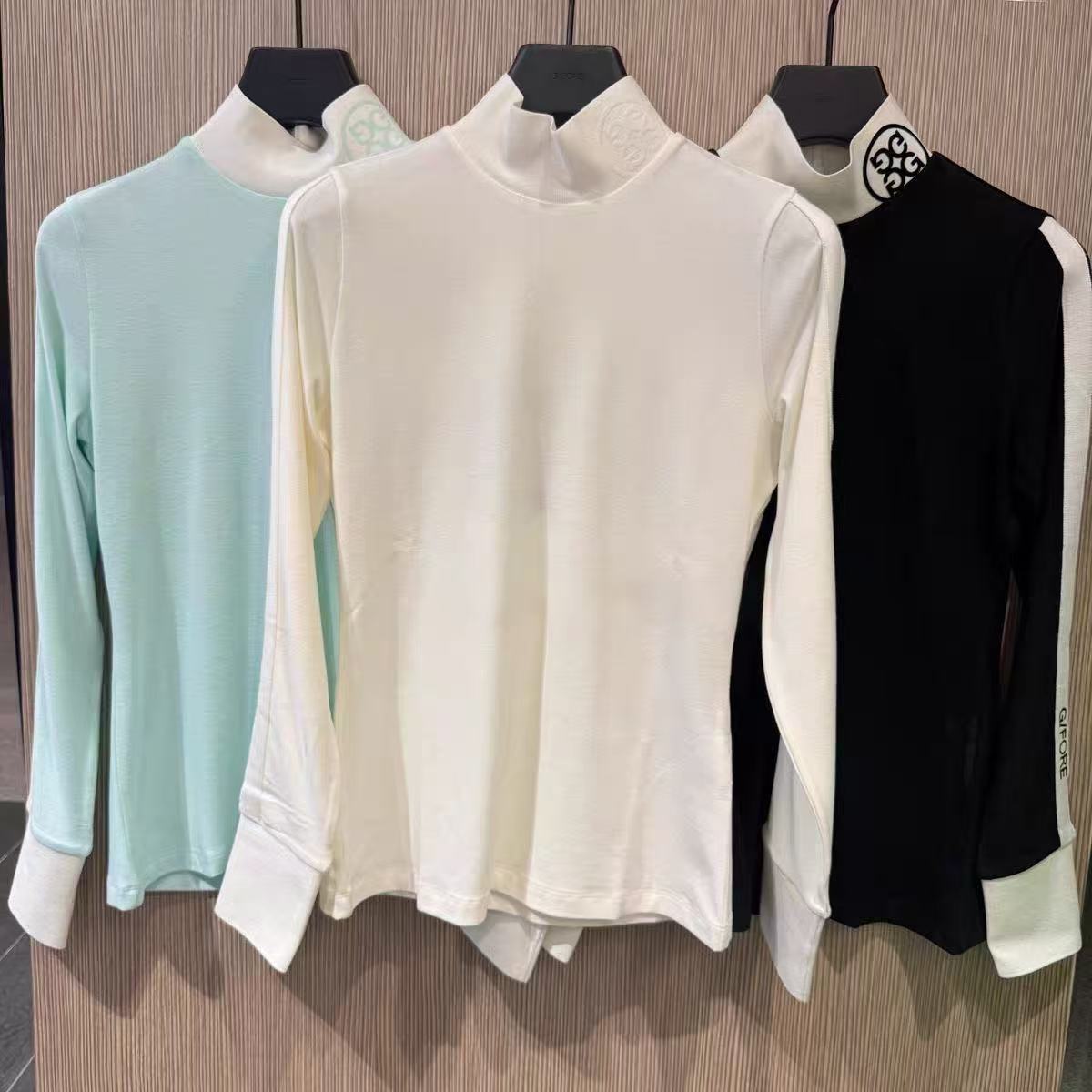 Autumn and Winter New Golf Women's Lightweight Breathable Long-Sleeved Bottoming Shirt Outdoor Sports Slimming Look T-Shirt Top