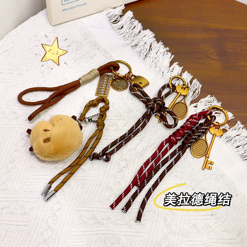 Pendant handmade, woven strap for beloved, keychain, accessory, Birthday gift