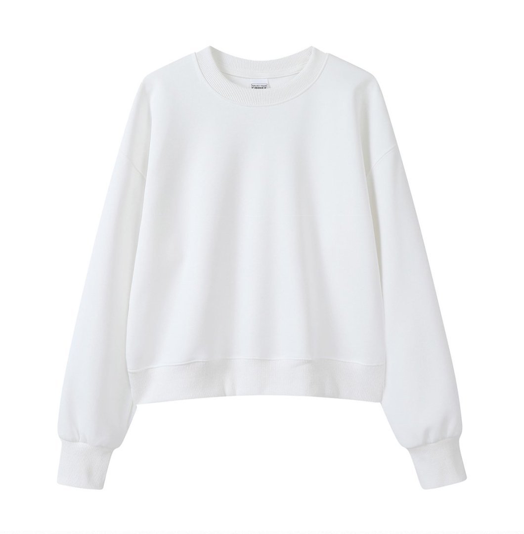 Marca de moda de color sólido con capuchón de plata, camiseta corta de hombro para mujeres otoño y invierno pesado 450g con camiseta con capuchón cálida y casual
