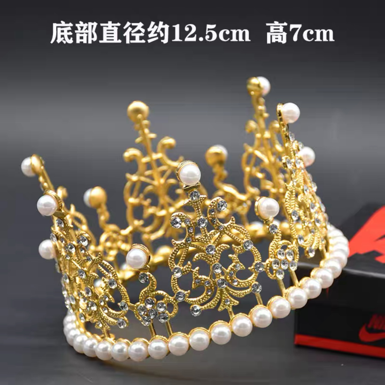 Fábrica directa transfronteriza corona de cabeza de cumpleaños torta de decoración ramo de flores decoración de novia corona de cabeza reina vestido de cumpleaños