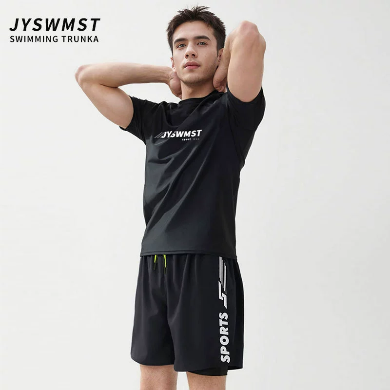 极扬 Swimwear, set, split trousers, for teenagers, full set