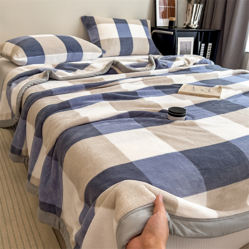 Sábanas de tercife de leche con tercife de invierno calentamiento de brida de coral sola manta de una persona