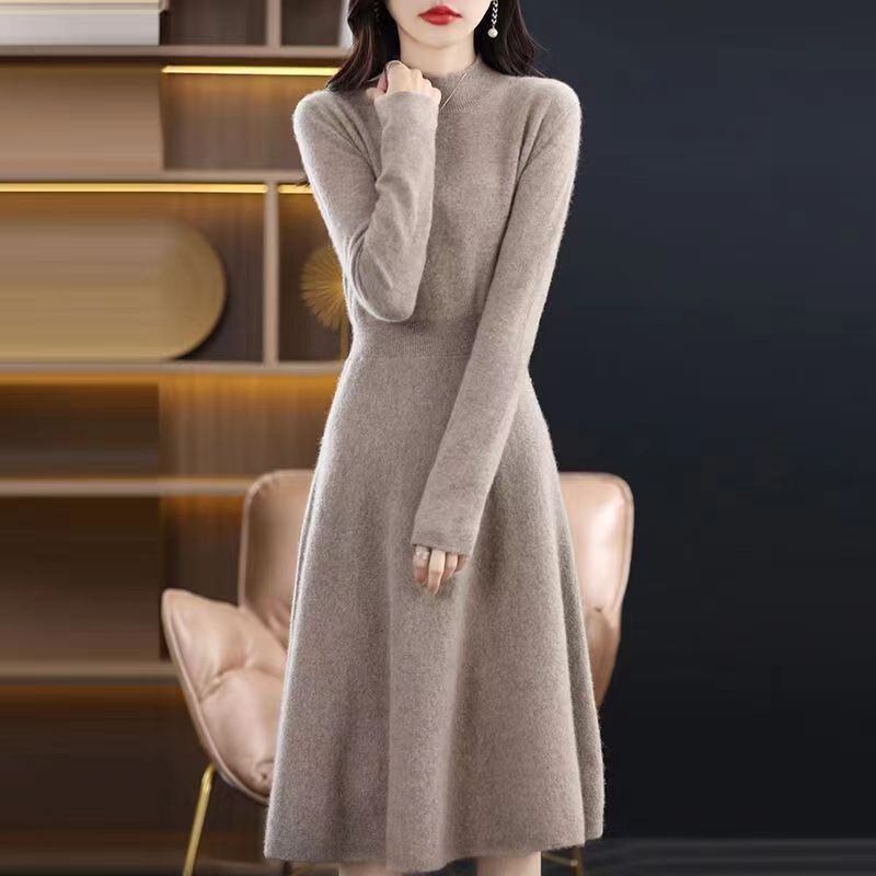 Demi-season woolen dress