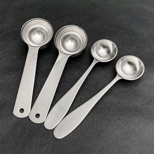 Cross-border 304 Stainless Steel Measuring Spoon Coffee Spoon Milk Powder Spoon Household Seasoning Spoon Measuring Spoon Milk Tea Shop Fruit Powder Spoon