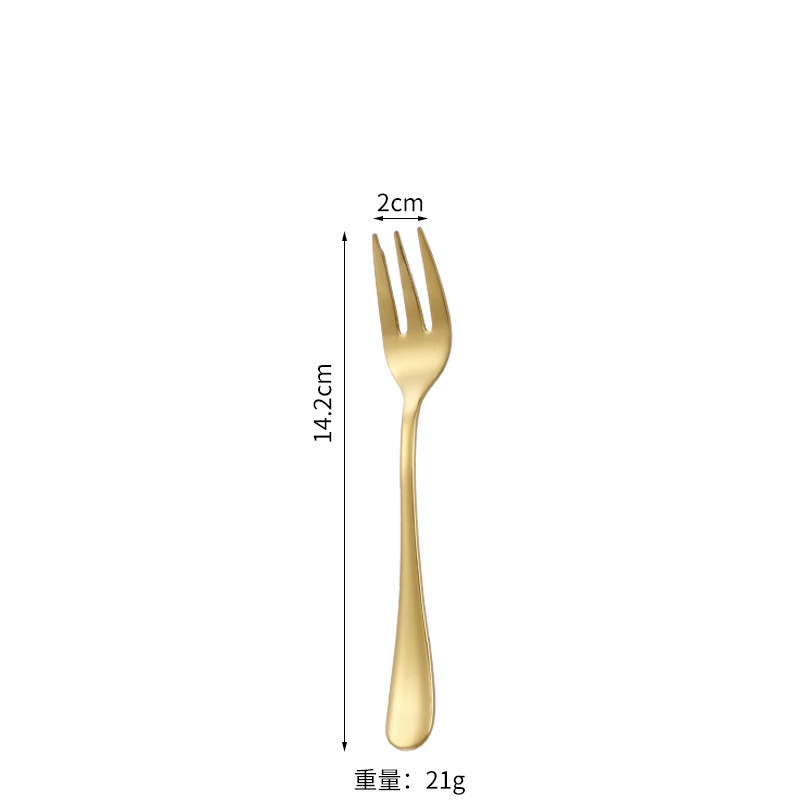 Tenedor de té dorado