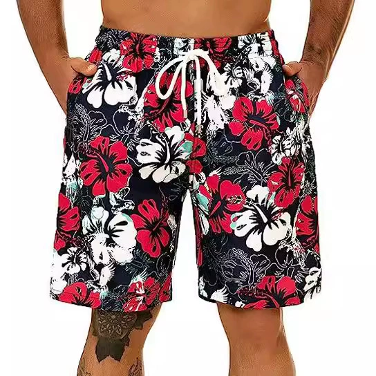 Мужские пляжные брюки, летние крутые быстросохнущие свободные большие брюки, спортивные шорты для серфинга и дрифта, мужские повседневные брюки