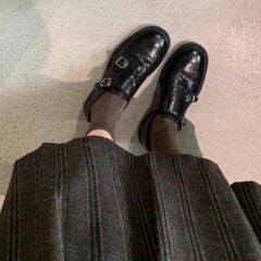 【sheii Su Yinyin】~miu 彫刻バックル太ヒールオックスフォードローファー英国風シングルシューズレディーススモールレザーシューズ