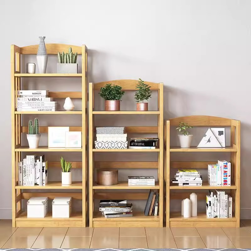 Estantería de madera maciza Estante de almacenamiento de estantería de piso a techo Estante de almacenamiento de varias capas Estante de almacenamiento de balcón para el hogar simple y moderno