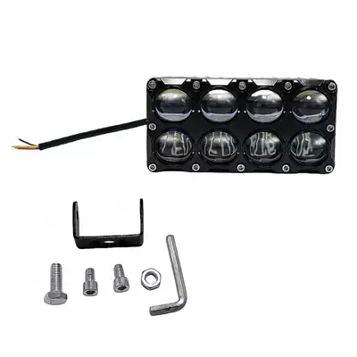Motorcycle headlights, headlights Spotlight Ultra-Bright High-Intensity Light for - bright-yellow-and-white-double-row-8-beads-single-pack