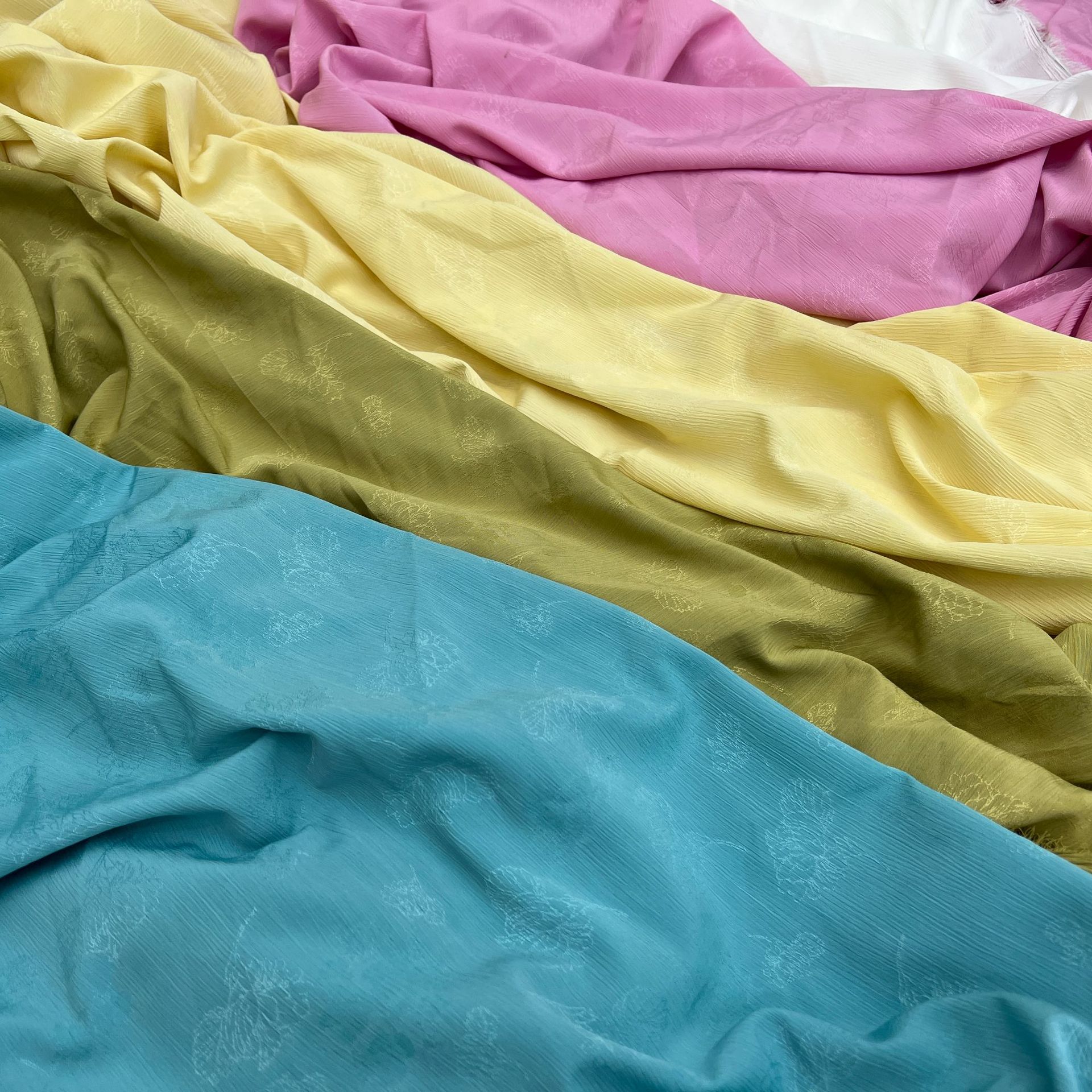 2024 New Original Jacquard Fashion Mechanism Willow Ruffle Dark Jacquard Fabric Skirt Hanfu Fabric