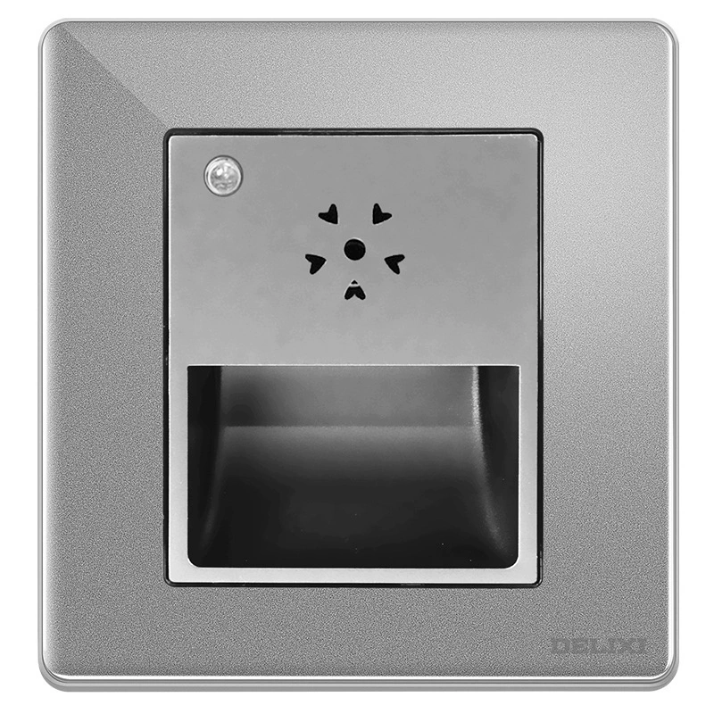 Панель Delixi Household 86 CD889 Ink Cai Caikai Open Double Control Starry Sky Gray Wall Switch