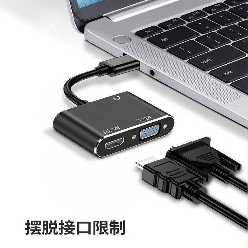 USB3.0 ротор HDMI+VGA HD видео конвертер USB 1.2 - один вход и два выхода с аудио