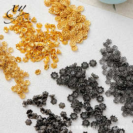 爆款手串隔珠花托沙金古银枪黑合金配件隔片手工diy手链饰品材料