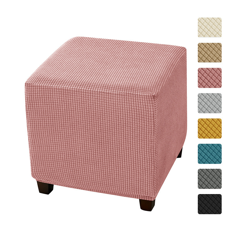 Grenzüberschreitender Fußtritthocker-Bezug Amazon elastischer Veloursleder quadratischer Fußhocker-Bezug Schutzbezug Abdeckung Pedal Cover - 9