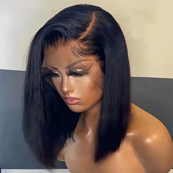 13*4 Straight Bob Brazilian human hair 200�nsity wig
