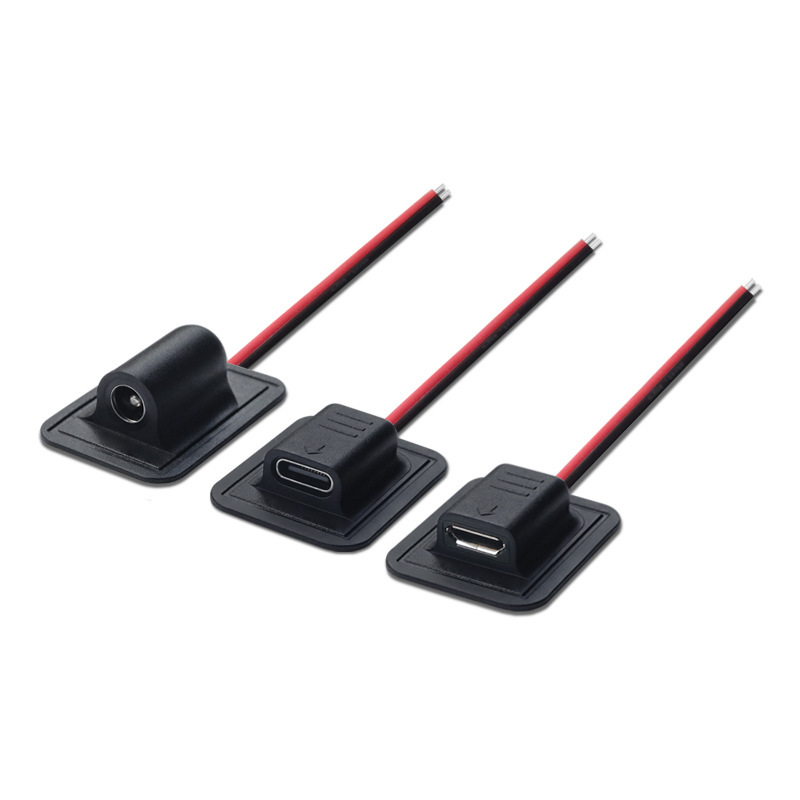 Wholesale DC5521 micro type-c sewing machine socket smart electric heating product protective heating sewing power cord