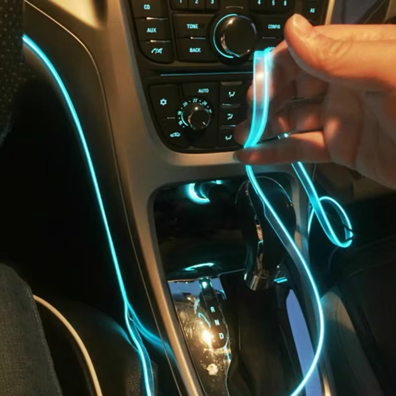 Car Dashboard Led Cold Light Line Interior Atmosphere Light El Cold Light Line USB Driver