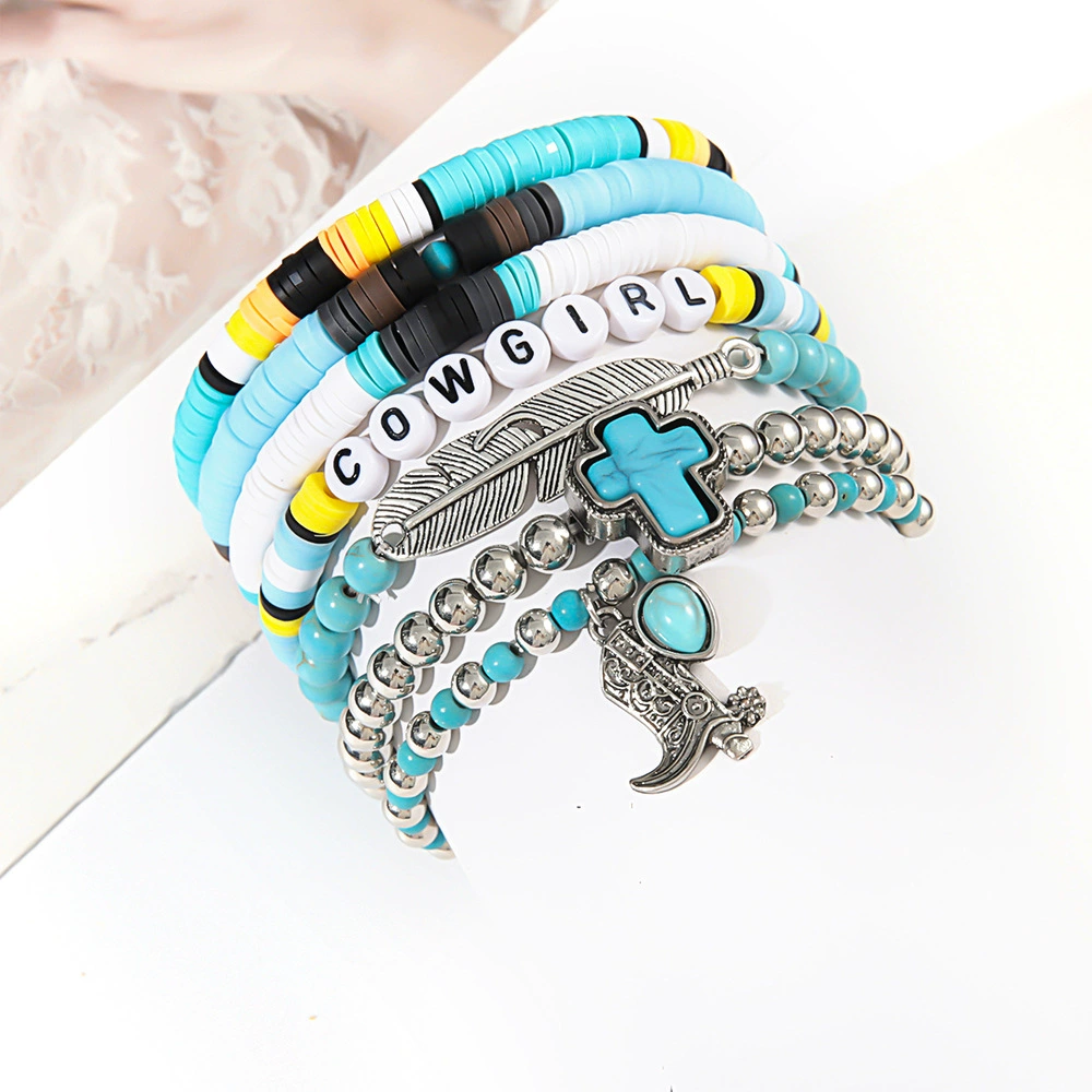 (Cross-border trading), fashionable jewelry, turquoise ball with beads, bracelet, set, decorations, European style