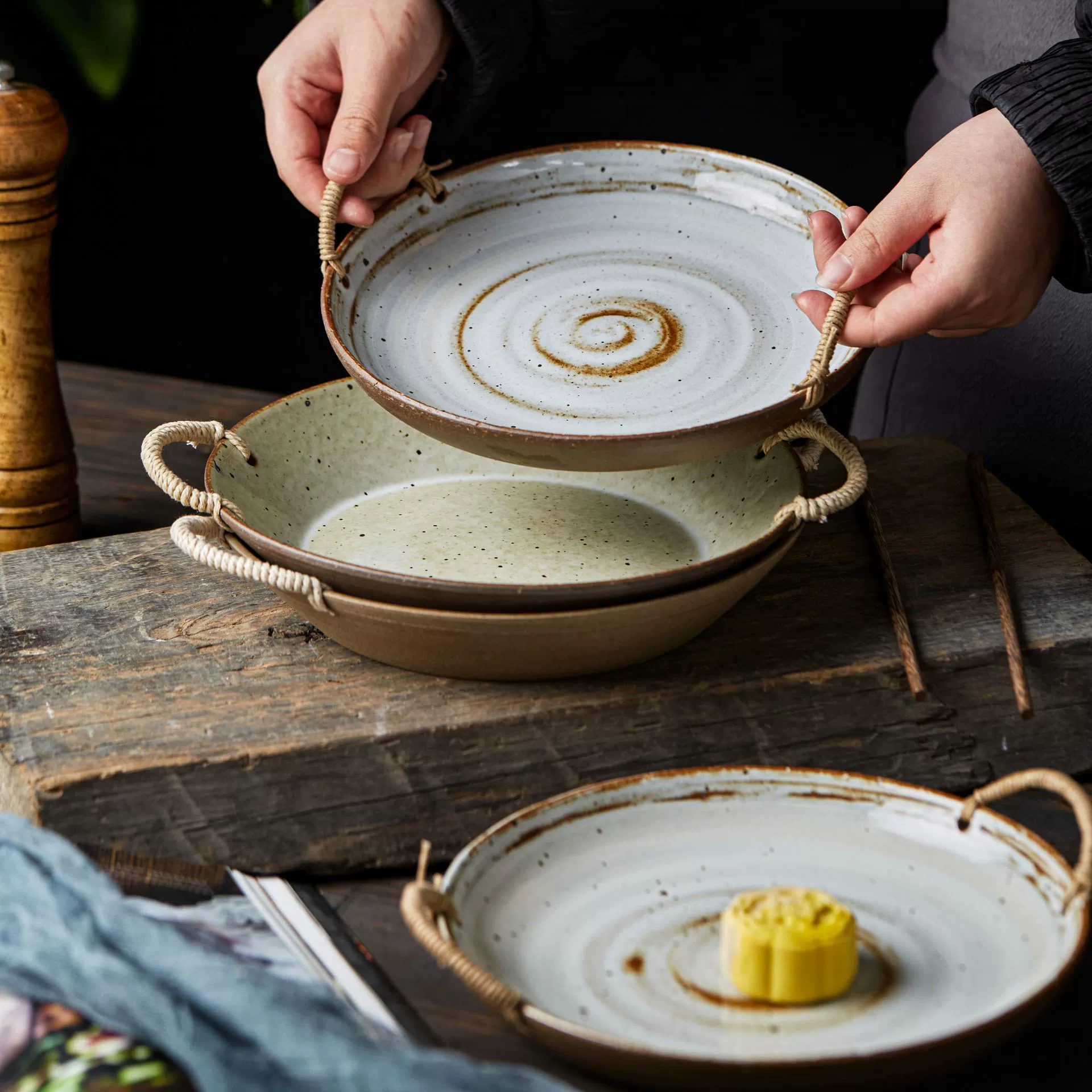 Japanese tableware, dinner plate for home use, internet celebrity, high-quality style