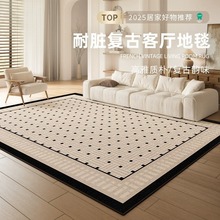 地毯客厅2025新款法式中古耐脏免洗可擦沙发卧室床边地垫防水防污