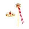 Set, children's accessory for princess heart-shaped, magic wand, “Frozen”