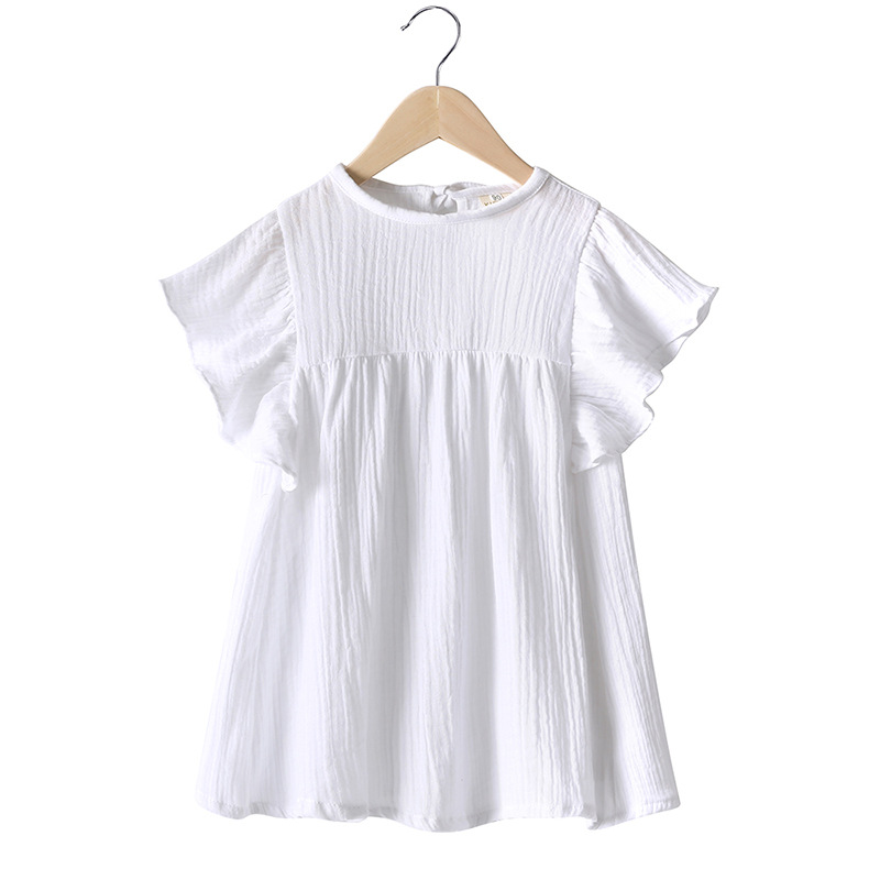 Casual Solid Color Cotton And Linen Girls Dresses display picture 10