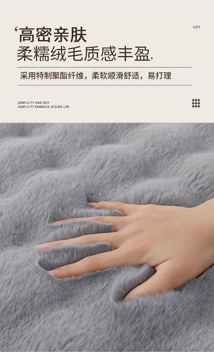 New Chinese-Style Large Red Chair Cushion, Faux Cashmere Door Mat, High-End Blue Carpet for Living Room Decoration and Grand Opening