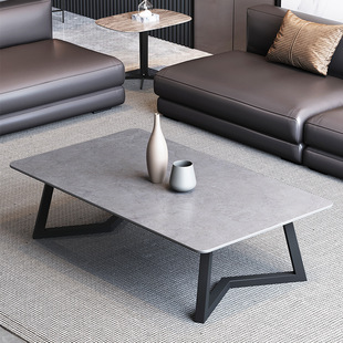 Rock board coffee table light luxury modern living room home Nordic simple creative rectangular square marble tea table small apartment