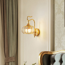 簡約現代金色單頭K9水晶壁燈創意藝術床頭燈鏡前燈卧室