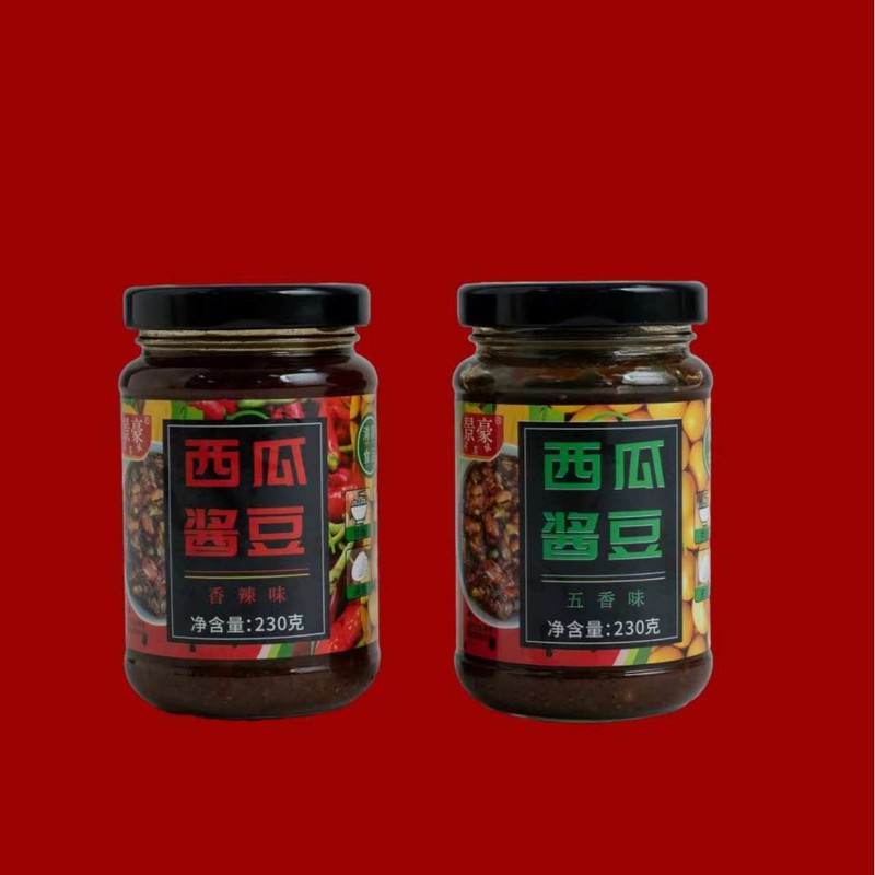 清真食品河南老式酱豆西瓜酱豆特产家乡味道香辣五香酱豆夹馍拌面|undefined
