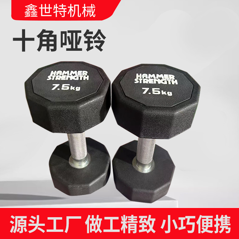 Ten-Corner Dumbbells for Gym Use, Same Model as Commercial Ten-Corner Dumbbells, Home Weightlifting, Bench Press, Coated Exercise Ten-Corner Dumbbells