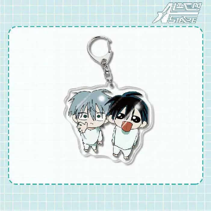 Acrylic keychain (Alien Stage) Mizi Sua, double‑sided 6 cm, metal ring & clasp