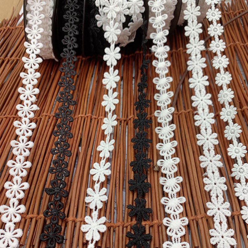 新しい在庫卸売 1.5 センチメートル小さな花バーコードミルクシルクレース絶妙な下着アクセサリー衣類アクセサリー|undefined