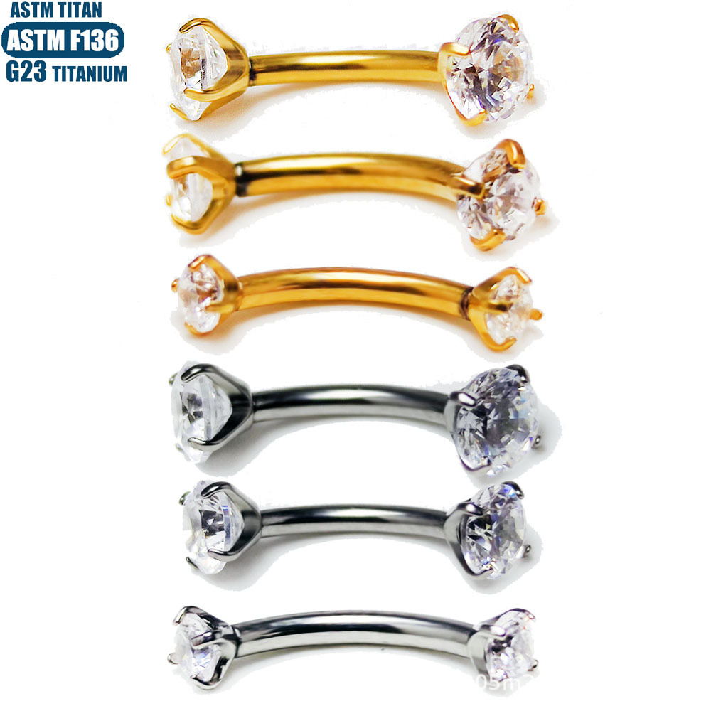 Pointed labret stud close-up product detail