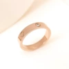 Stainless steel, golden, 4mm, pink gold