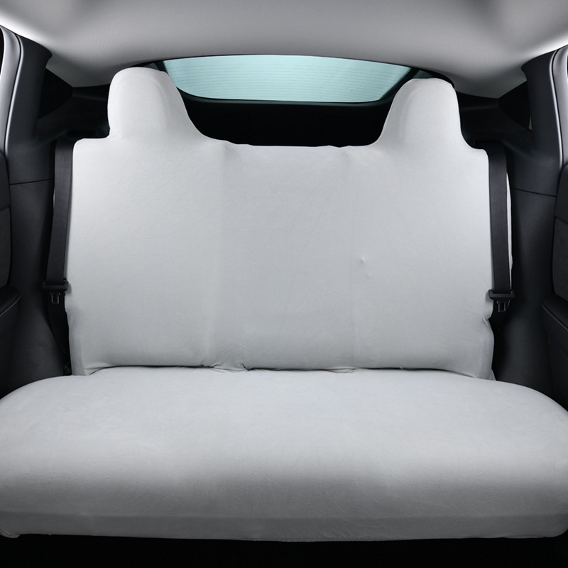 Elastic Car Seat Cover, Derong Rear Seat Cushion Cover, Seat Cushion, Backrest and Headrest Integrated Cover, Dust-Proof and Stain-Resistant, Single Layer