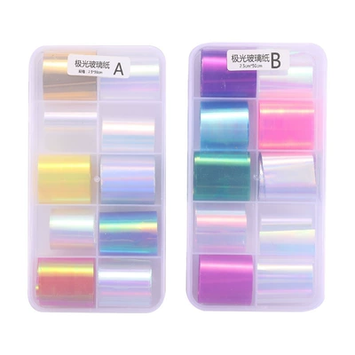 Stickers, Mirror Nail Stickers, Glass – Dırnaq bəzəkləri