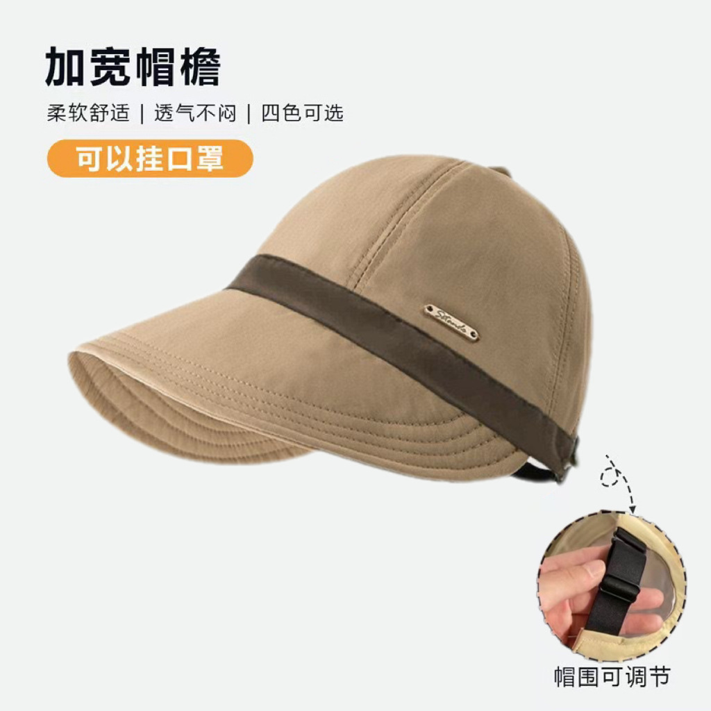 Versión mejorada del nuevo sombrero de visera de secado rápido para mujer, sombrero para el sol de protección solar fino de todo fósforo para mujer, sombrero de pescador de moda al aire libre para hombre