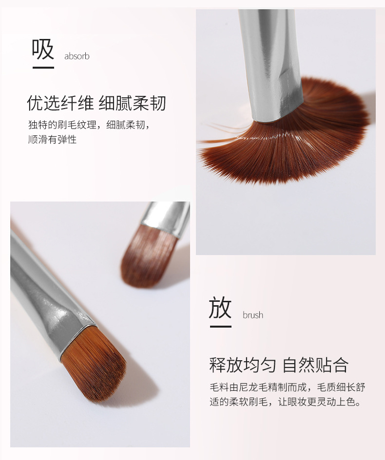 LMLTOP single-pack eyeshadow brush, flat round brush, eye spot coloring nylon bristle makeup brush wholesale B0478 Application Scenario