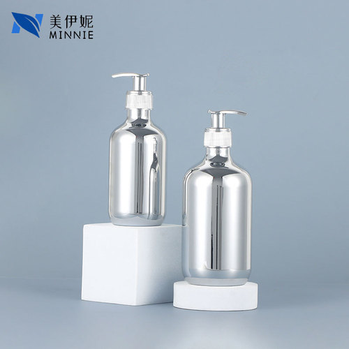 300ml500ml electroplating process golden silver rose gold shampoo bottle shower gel sub-bottle PET